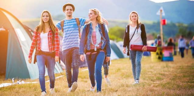 teens at summer festival