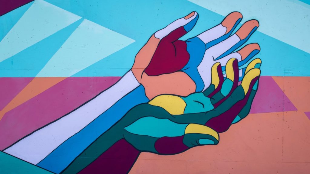 hands mural