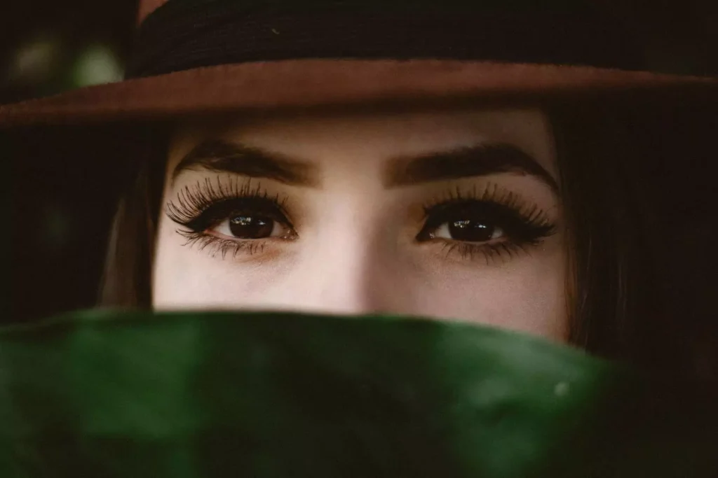 an image of a woman's eyes, she is a woman of God