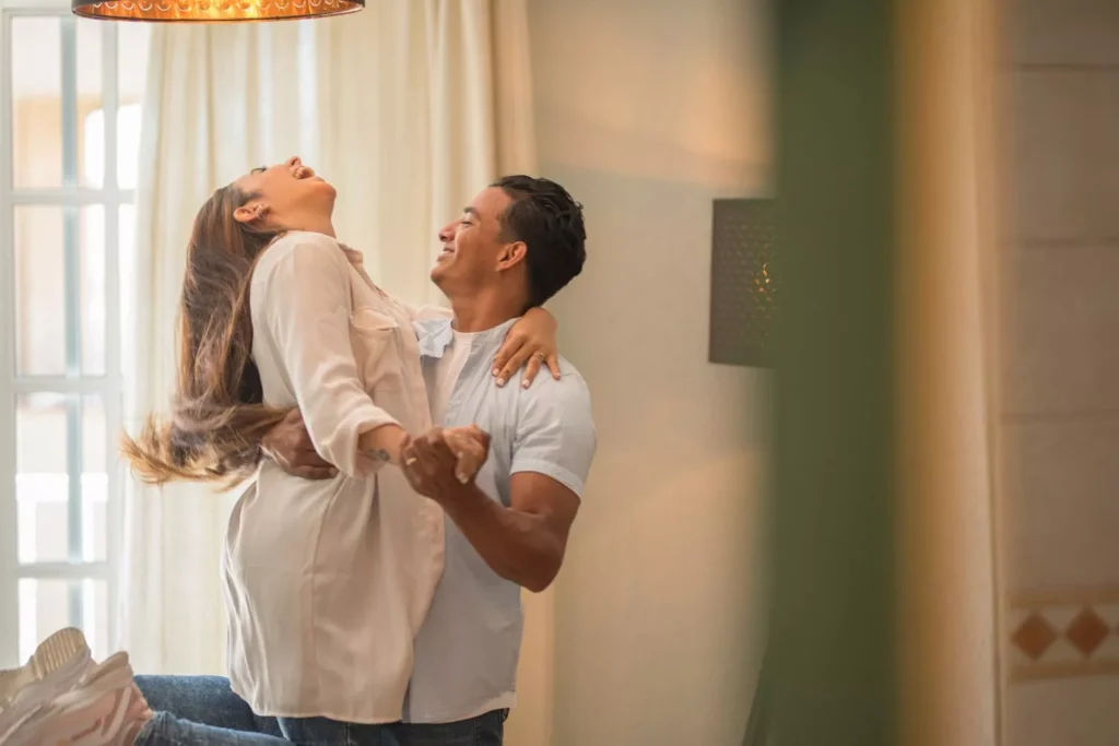 a couple celebrating their marriage