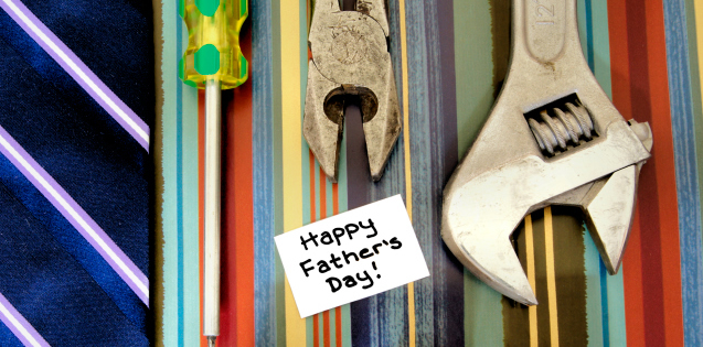 tools with a "Happy Father's Day" tag