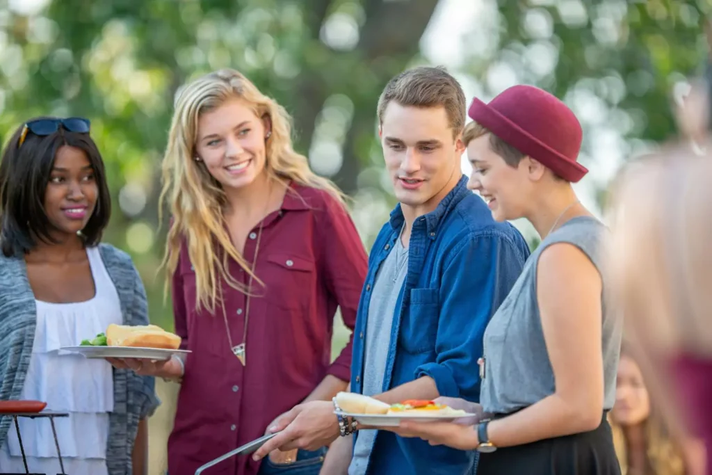 a group of adults in a young adult ministry