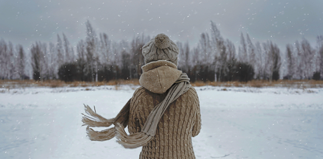 Young adult woman at christmas