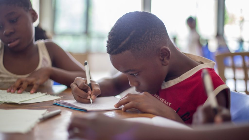 boy in school