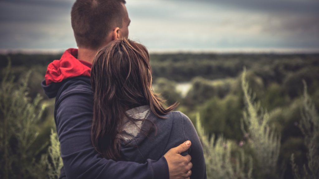 couple standing outside