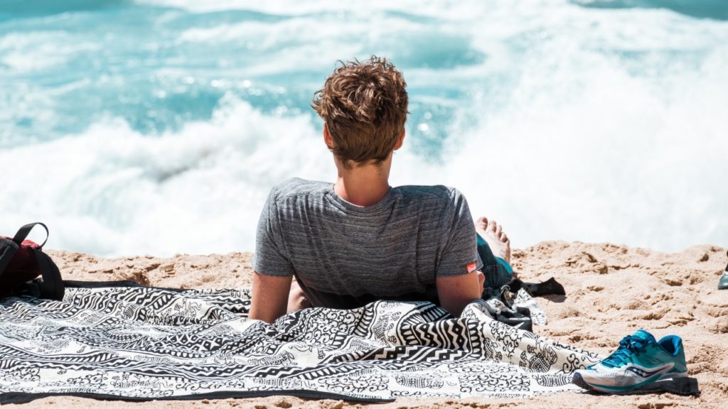 man on beach