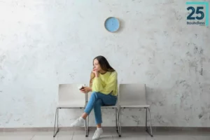 woman waiting