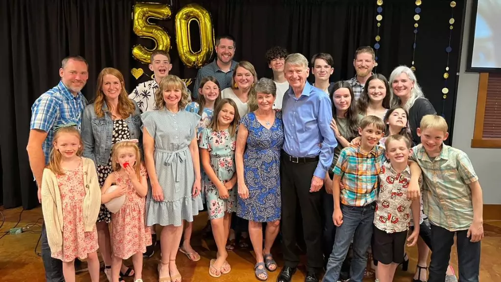 Suzanne at her parent's 50th anniversary party