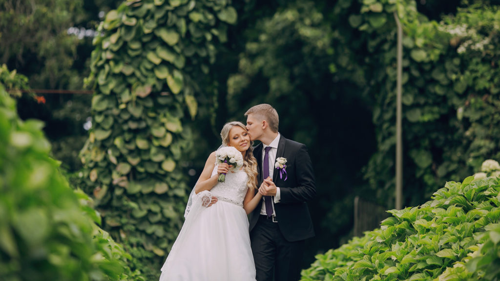 married couple at wedding